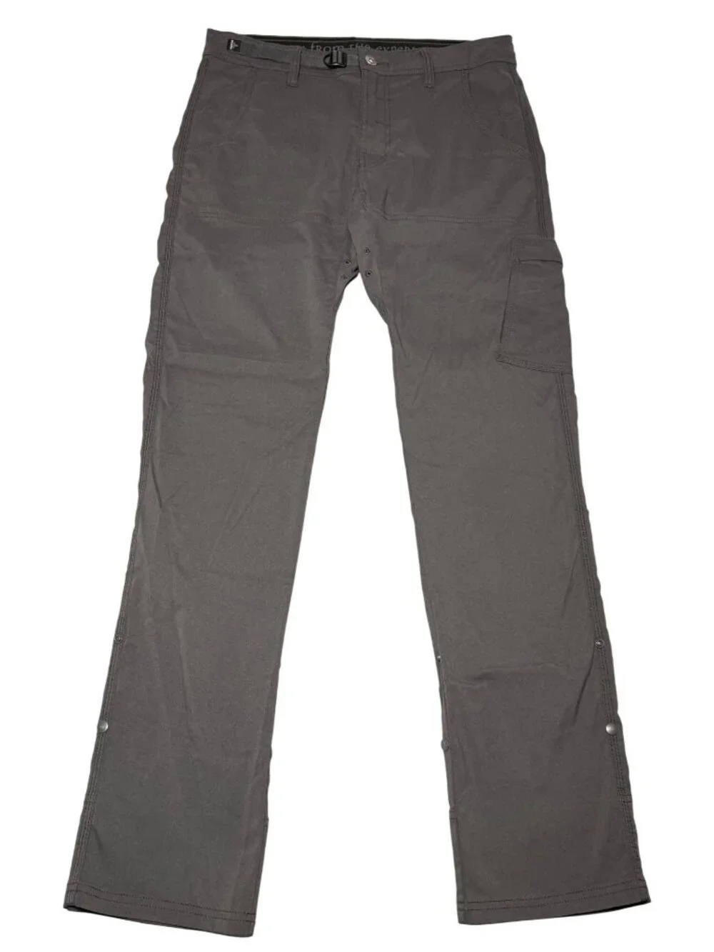PrAna Breathe Men's Straight Fit Brown Nylon-Blend Convertible Cargo Pants 33X34
